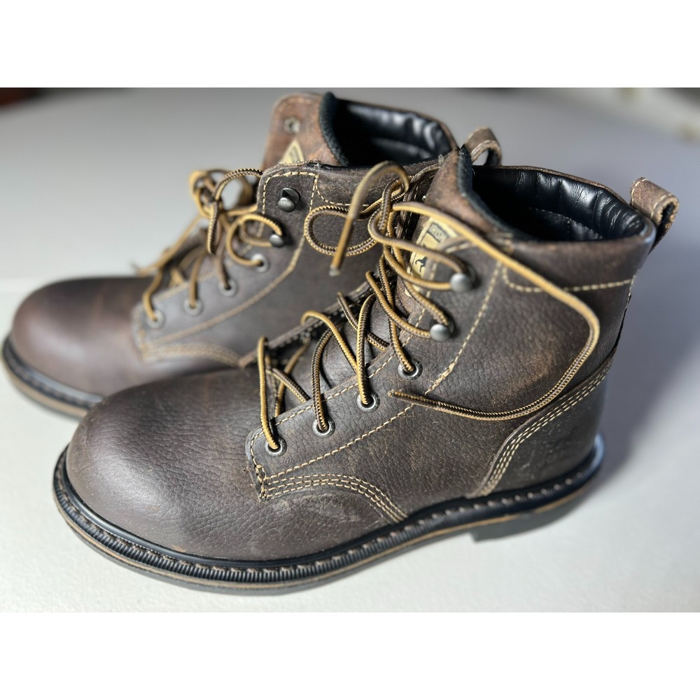 Irish Setter Farmington 83639 Mens 7 D Brown Leather Soft Toe Work Boots ASTM EH